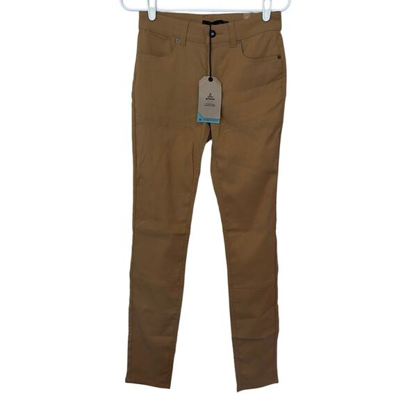NWT Prana Southport Pant Size 4 Embark Brown Slim Fit Skinny Hiking Outdoor - Picture 1 of 8